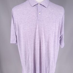 Peter Millar Crown Purple Polo Golf Shirt Men's Size XL Short Sleeve